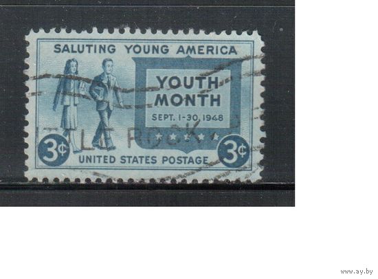США-1948, (Мих.576), гаш. , Молодежь(одиночка),