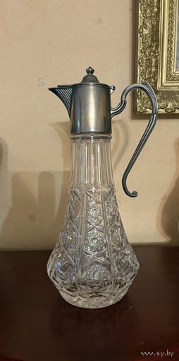 Кувшин для вина Хрусталь Серебрение Англия клейма