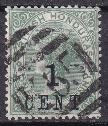 58.BrKCI. Великобритания. Колонии. Британский Гондурас. Стандарт. Виктория. Надпечатка нового номинала. 1891 г. 1C. Mi.#28.