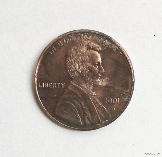 1 цент 2001 D США #03