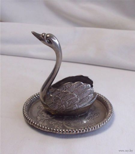 Подставка для колец Лебедь Серебрение