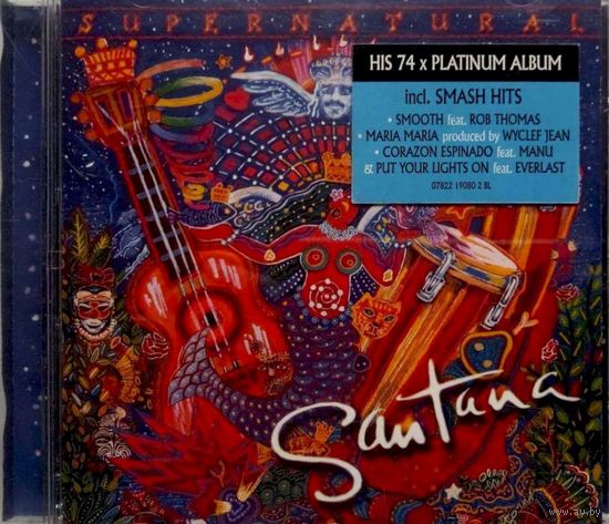 CD Santana- Supernatural 1999, Arista EU Оригинал