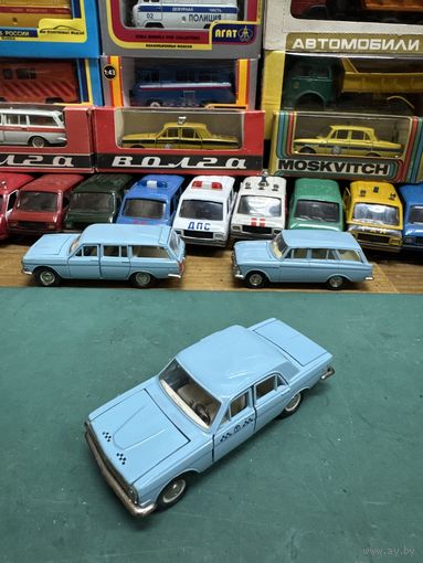 ГАЗ-24 Такси, постномерная, но дно ещё с отверстиями под штифты дверей, классический голубой цвет, Тантал, Агат, Саратов