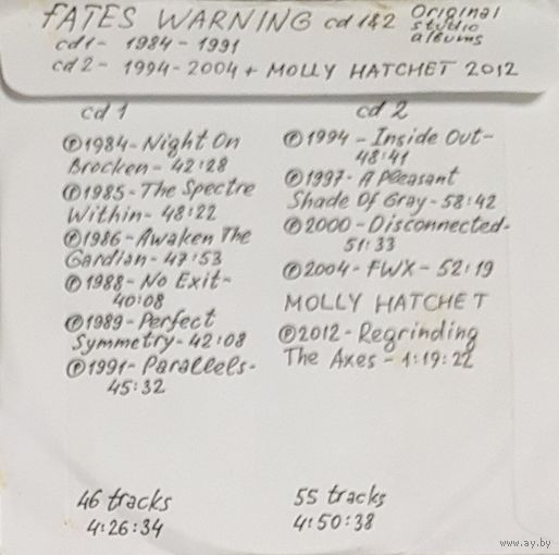 CD MP3 дискография FATES WARNING 2 CD