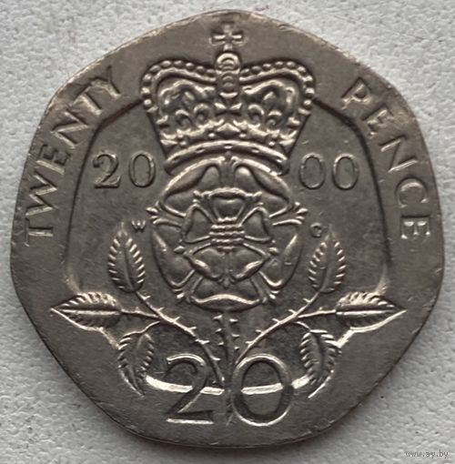 Великобритания 20 пенсов 2000 г.