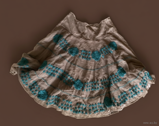 Винтаж 2000е, юбка с обьемной вышивкой, размер М