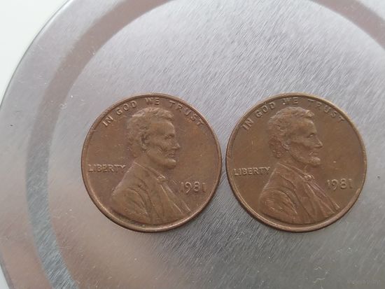 1 цент США 1981 года  лот 6