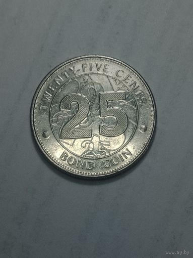 Зимбабве 25 центов 2014 года .