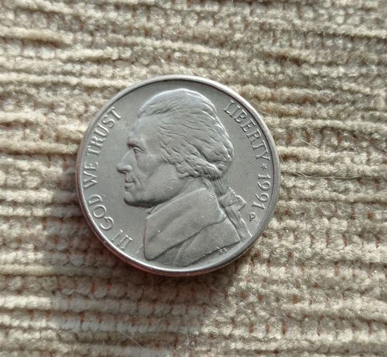 Werty71 США 5 центов 1991 Р Белый дом Джефферсон