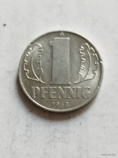 ГДР 1 пфенинг 1968