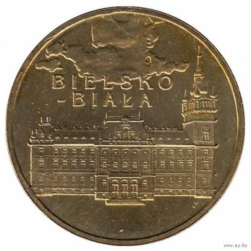 Польша 2 злотых, 2008 Древние города Польши - Бельско-Бяла UNC