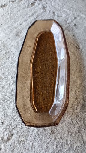 Тарелка СССР,  цветное стекло