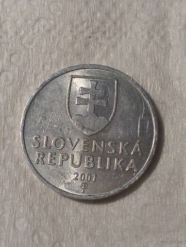 10 геллеров Словакия 2001 год