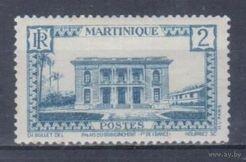 [1087] Французские колонии. Мартиника 1933. Дворец губернатора.2с. МН