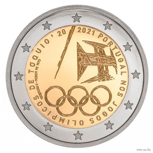 Португалия 2 евро, 2021 Летние Олимпийские игры в Токио UNC