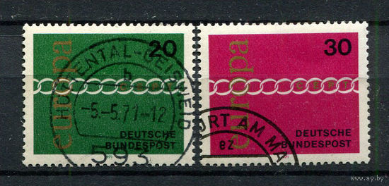 ФРГ - 1971 - Европа (C.E.P.T.) - Цепь - [Mi. 675-676] - полная серия - 2 марки. Гашеные.  (LOT M32)
