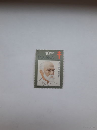 Марки Польша  Лауреаты Нобелевской премии по медицине  1905 Роберт Кох
