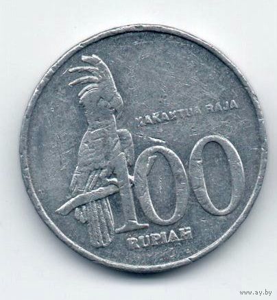 РЕСПУБЛИКА ИНДОНЕЗИЯ 100 РУПИЙ 2001. ФАУНА. ПОПУГАЙ
