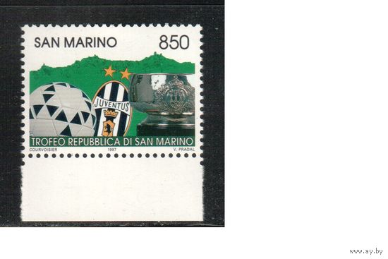 Сан-Марино-1997, (Мих.1719)  **  , Спорт, Футбол, ФК "Ювентус"(одиночка)