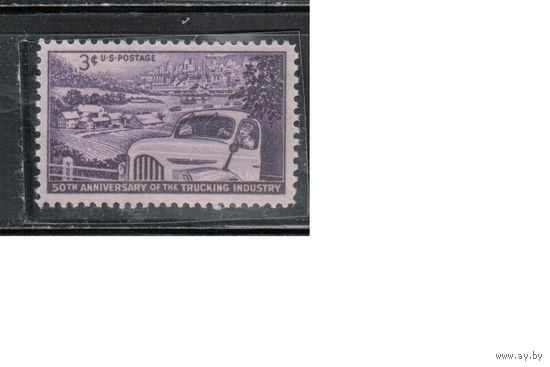 США-1953, (Мих.645),  **   , Автомобили (одиночка)
