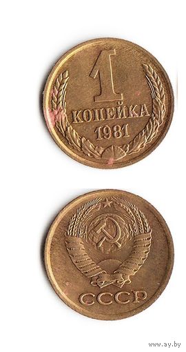1 копейка СССР 1981 года