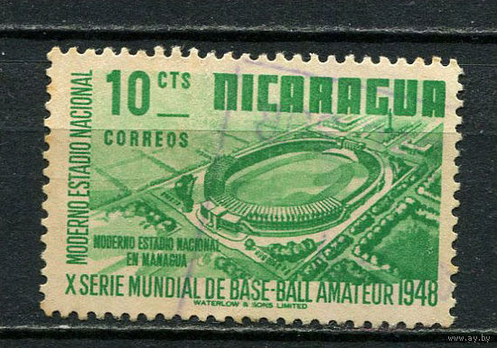Никарагуа - 1949 - Бейсбол. Национальный стадион 10С - [Mi.989] - 1 марка. Гашеная.  (Лот 25JC)-TG3P59