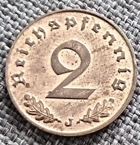 2 рейхспфеннига 1938 J