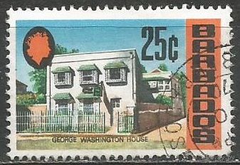 Барбадос. Дом музей Вашингтона. 1970г. Mi#307.