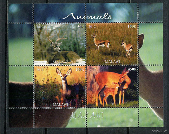 Малави - 2011 - Антилопы - 1 блок. MNH.  (Лот 38JG)-TG2P23