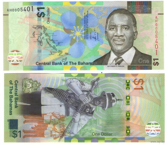 Багамские острова (Багамы) 1 доллар  2017 год UNC