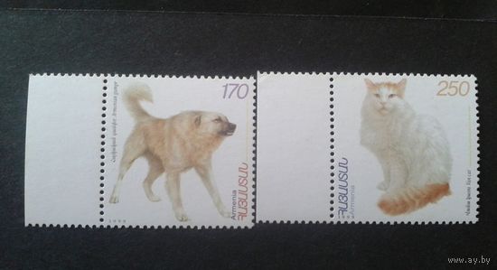 192-4873 (1999) Фауна Кошка Собака Армения, домашние питомцы,