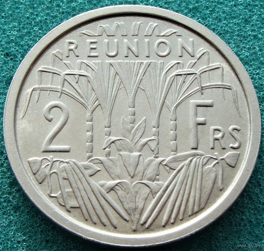 Реюньон. 2 франка 1969 год  KM#8   Тираж: 150.000 шт