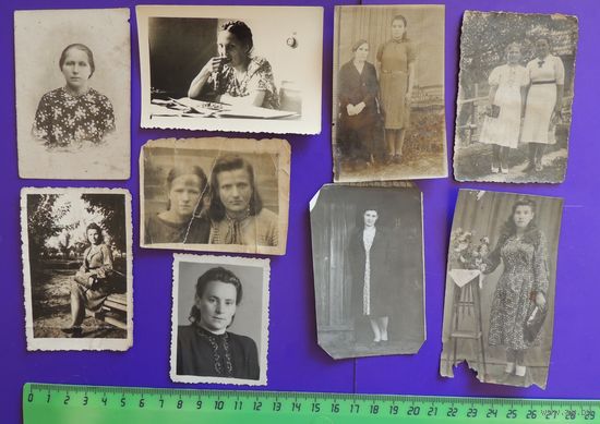 Фото "Женские портреты", 1940-е гг., 9 шт.