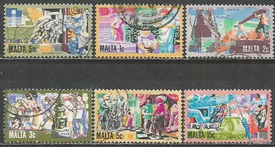 Мальта. История промышленности. 1981г. 6 марок.