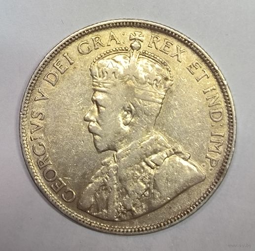 50 центов 1911 Нью-Фаунленд портретное серебро