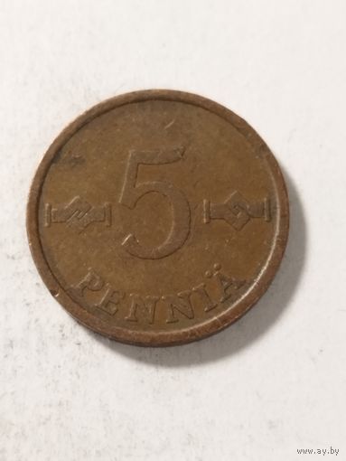 Финляндия 5 пенни 1965