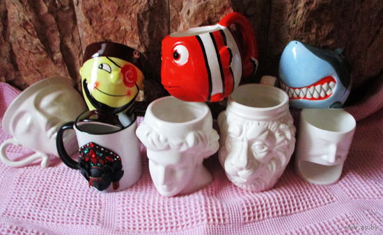 Коллекция кружек Лица. 7 штук