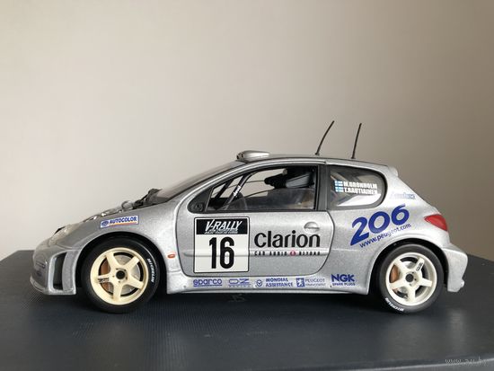 Solido 1/18 Peugeot 206 #16 WRC Tour De Corse Rally 2000