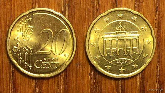 Германия, 20 евроцентов 2009 F