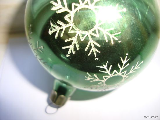 Елочная игрушка шар снежинка СССР