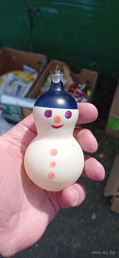 РЕДКАЯ ЁЛОЧНАЯ ИГРУШКА СССР СНЕГОВИК КАТАЛОГ СОСТОЯНИЕ ! НА  ФОТО . ОРИГИНАЛ  .  Распродажа Коллекции !!! . Экспресс  Аукцион  не с рубля без МПЦ и прочего 3 ДНЯ  .Много лотов в продаже .