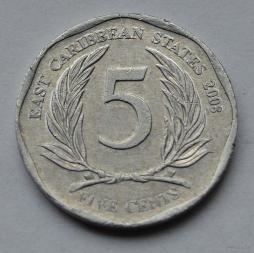 Восточные Карибы, 5 центов 2008 г.