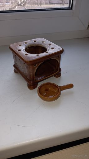 Подсвечник глиняный