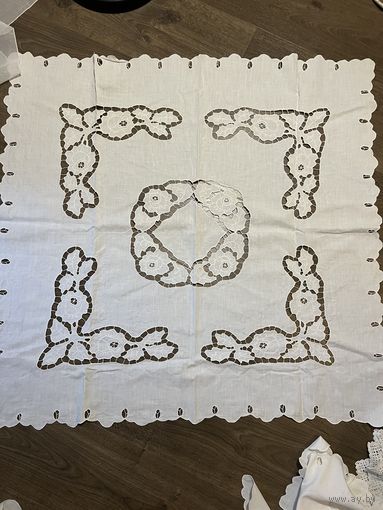 Старинные накидки на подушки ришелье, пара