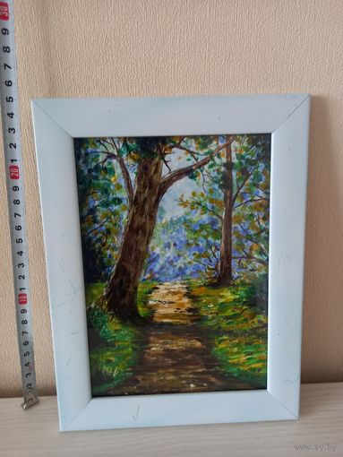 Картина на холсте маслом, пейзаж