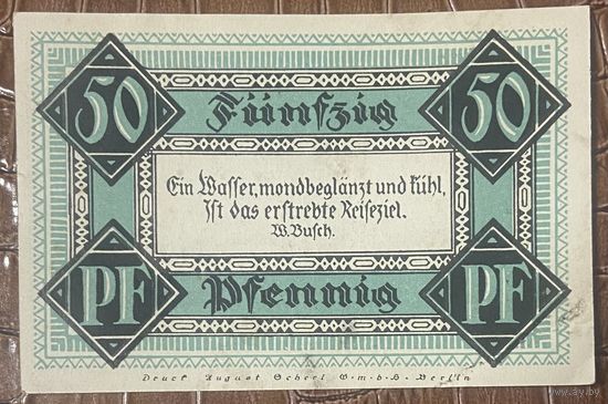 Нотгельд 50 пфеннигов 1921 год. Берлин. Веймарская республика.