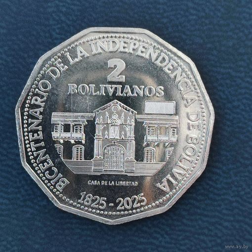 Боливия 2 боливиано, 2025 200 лет Независимости