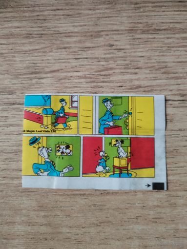 Вкладыш от жевательной резинки.