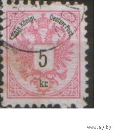 Марка из серии 1883г. Австро-Венгрия "Герб"