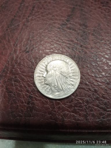 5 злотых 1933. Серебро 0.750